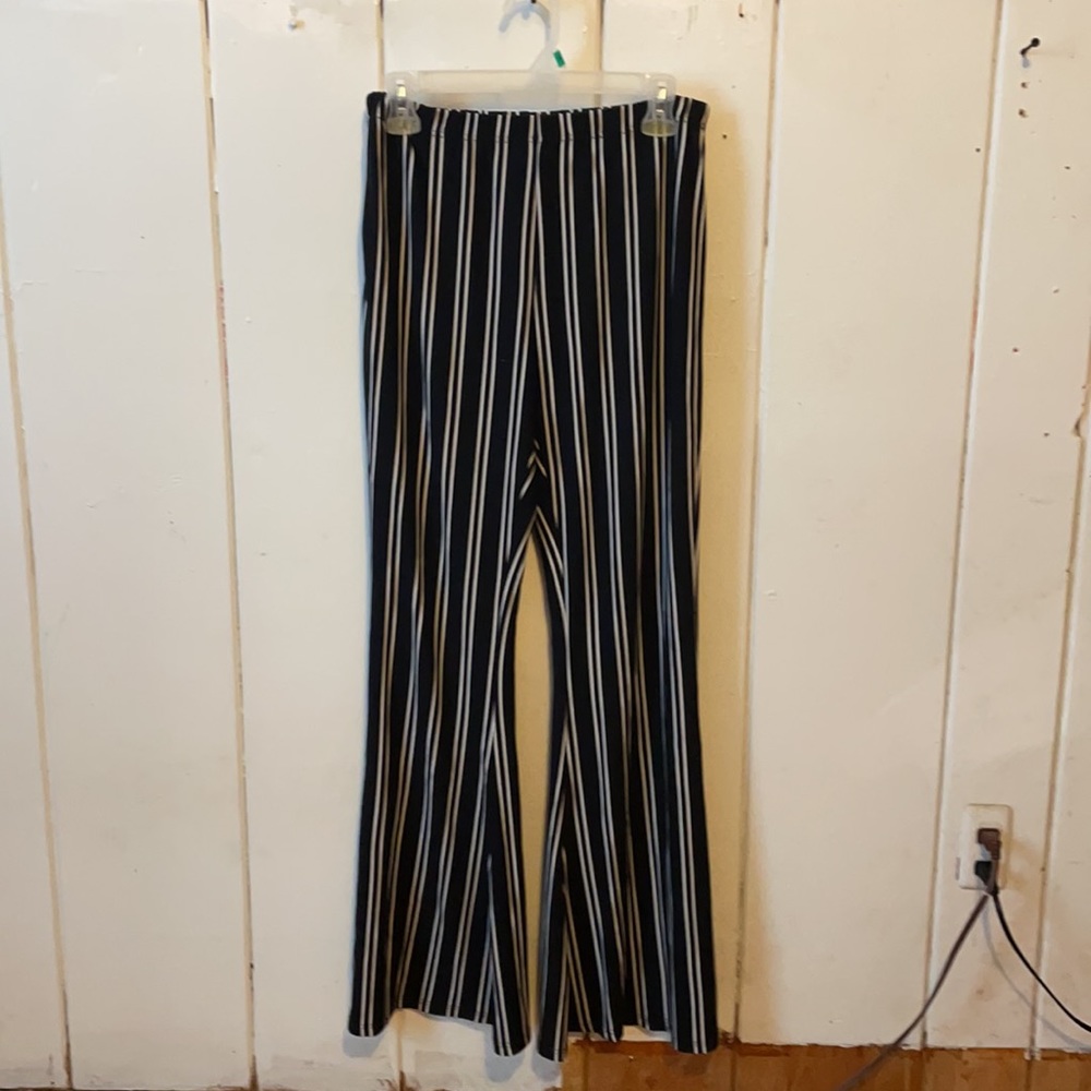 Striped flare pants
